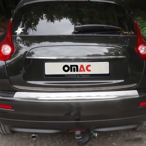 Nissan Juke Rear Bumper Sill Cover - Omac - S.Steel Brushed - Silver - '11-'14